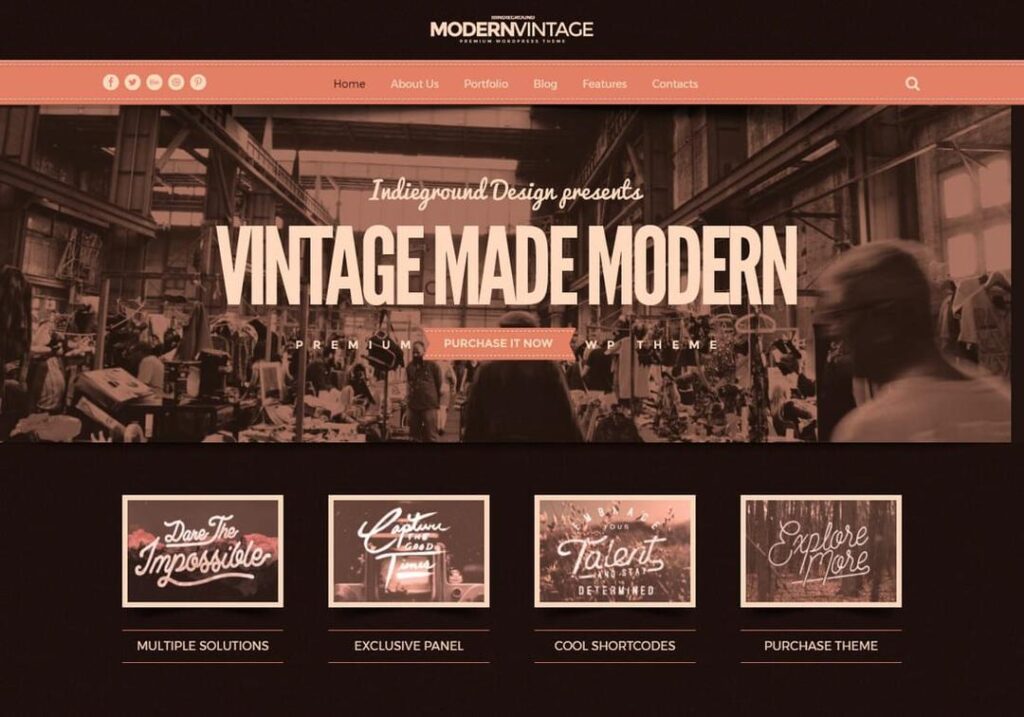 How to Create Vintage Website - Bozng